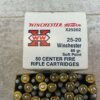 WINCHESTER WESTERN 25-20 WIN. 86 GR. SP AMMO, FULL BOX, JAMES EARL JONES COLLECTION #5-11165-PF