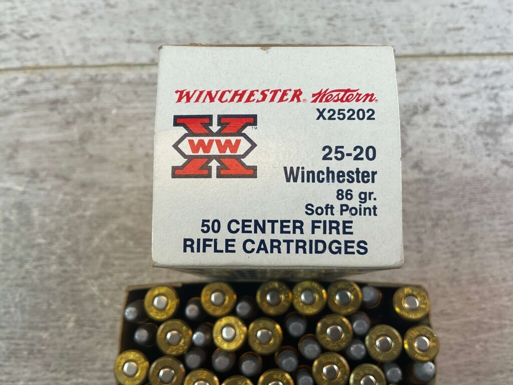 WINCHESTER WESTERN 25-20 WIN. 86 GR. SP AMMO, FULL BOX, JAMES EARL JONES COLLECTION #5-11165-PF