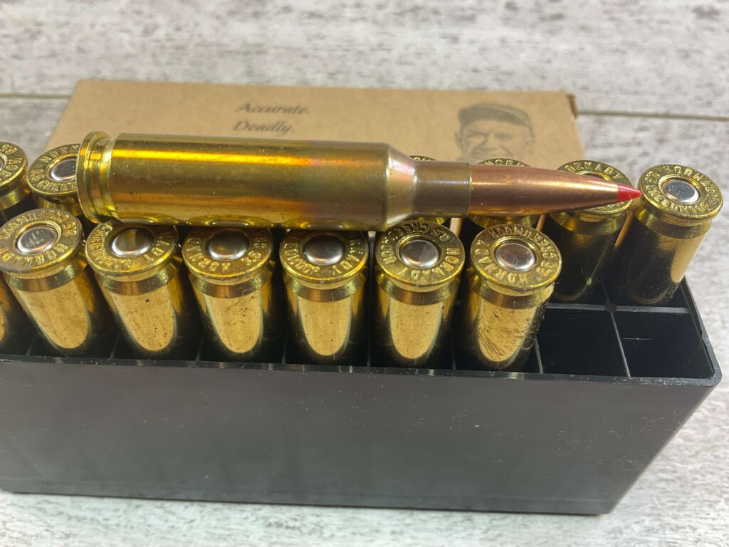 HORNADY MATCH 6.5 CREEDMOOR, 140 GR. A-MAX AMMO, QTY 19, JAMES EARL JONES COLLECTION #5-11170-PF