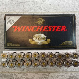 WINCHESTER SUPREME 270 WSSM, 130 GR. BALLISTIC SILVERTIP AMMO, FULL BOX, JAMES EARL JONES COLLECTION #5-11177-PF