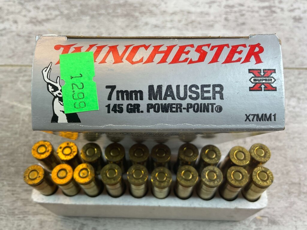 WINCHESTER SUPER-X 7MM MAUSER, 145 GR. PP AMMO, FULL BOX, JAMES EARL JONES COLLECTION #5-11179-PF