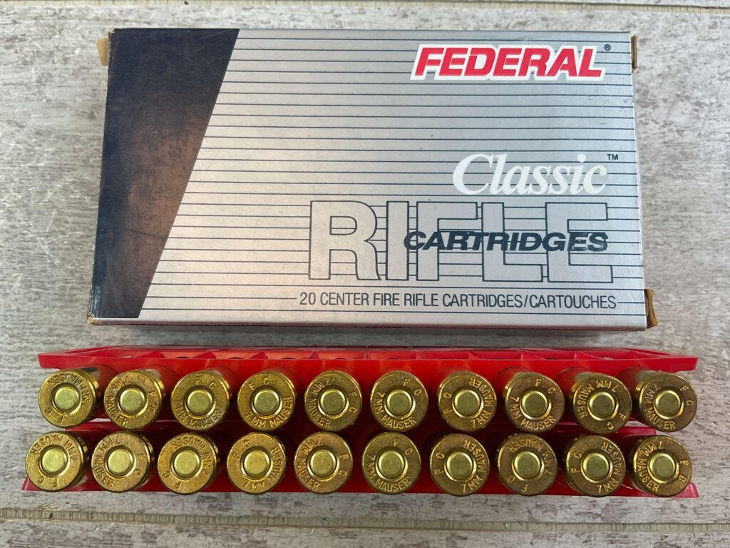 FEDERAL CLASSIC 7MM MAUSER, 140 GR. HI-SHOK SP AMMO, FULL BOX, JAMES EARL JONES COLLECTION #5-11182-PF