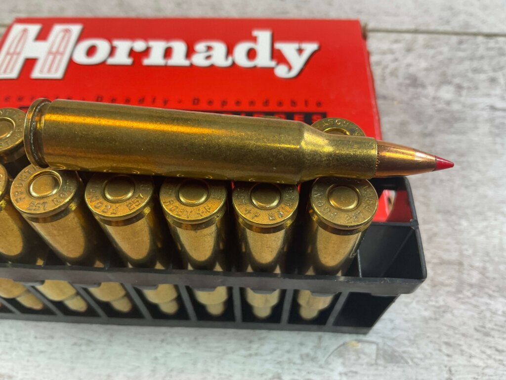 HORNADY CUSTOM 257 ROBERTS, 117 GR. SST AMMO, QTY 19, JAMES EARL JONES COLLECTION #5-11169-PF