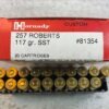 HORNADY CUSTOM 257 ROBERTS, 117 GR. SST AMMO, QTY 19, JAMES EARL JONES COLLECTION #5-11169-PF