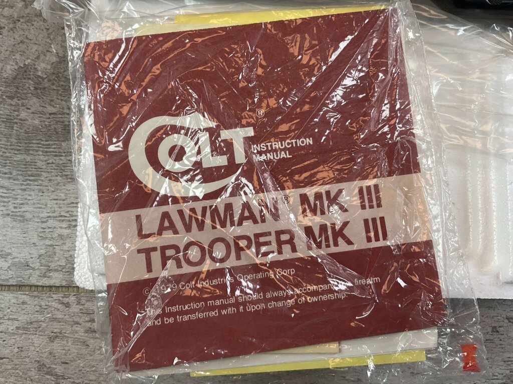 COLT TROOPER MK III .357 MAGNUM 8" BBL REVOLVER 1962 MFR, BLUED, IN BOX #6-06700-KM