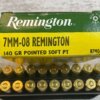 REMINGTON 7MM-08 REMINGTON, 140 GR. PSP AMMO, FULL BOX, JAMES EARL JONES COLLECTION #5-11183