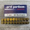 PRVI PARTIZAN 7MM-08 REMINGTON, 140 GR. PSP BT AMMO, FULL BOX, JAMES EARL JONES COLLECTION #5-11184-PF