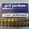 PRVI PARTIZAN 7MM-08 REMINGTON, 140 GR. PSP BT AMMO, FULL BOX, JAMES EARL JONES COLLECTION #5-11184-PF