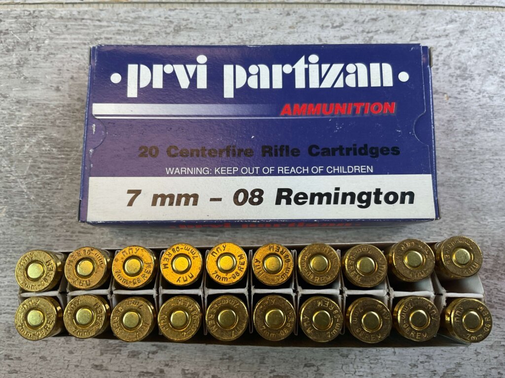PRVI PARTIZAN 7MM-08 REMINGTON, 140 GR. PSP BT AMMO, FULL BOX, JAMES EARL JONES COLLECTION #5-11184-PF