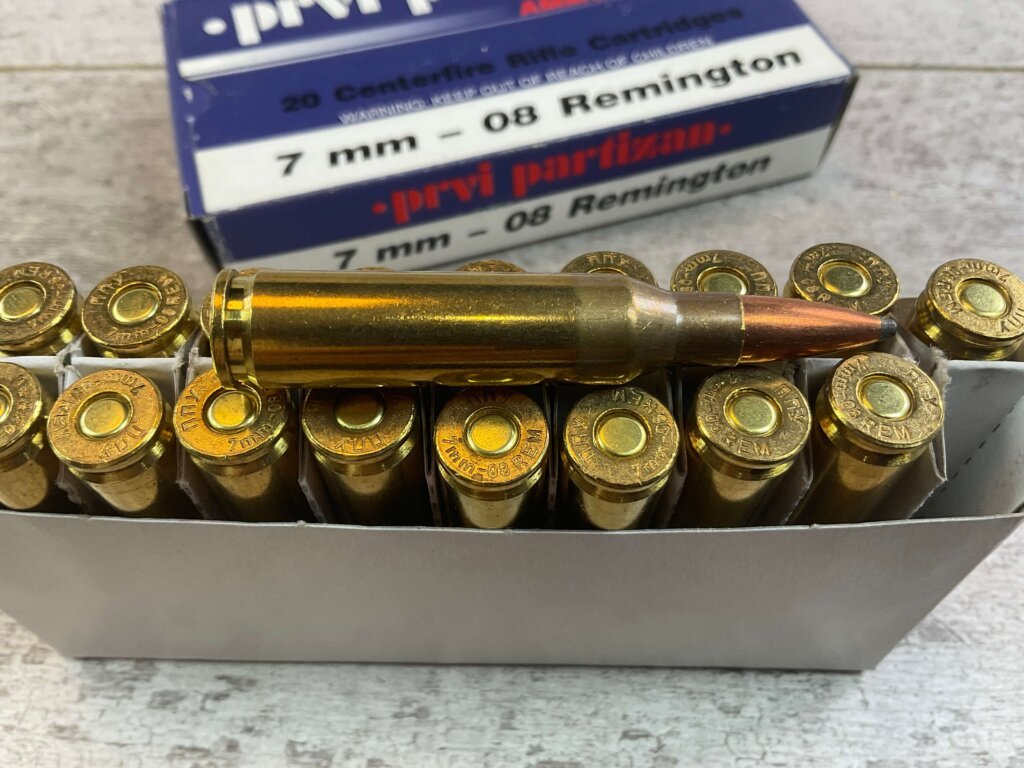 PRVI PARTIZAN 7MM-08 REMINGTON, 140 GR. PSP BT AMMO, FULL BOX, JAMES EARL JONES COLLECTION #5-11184-PF