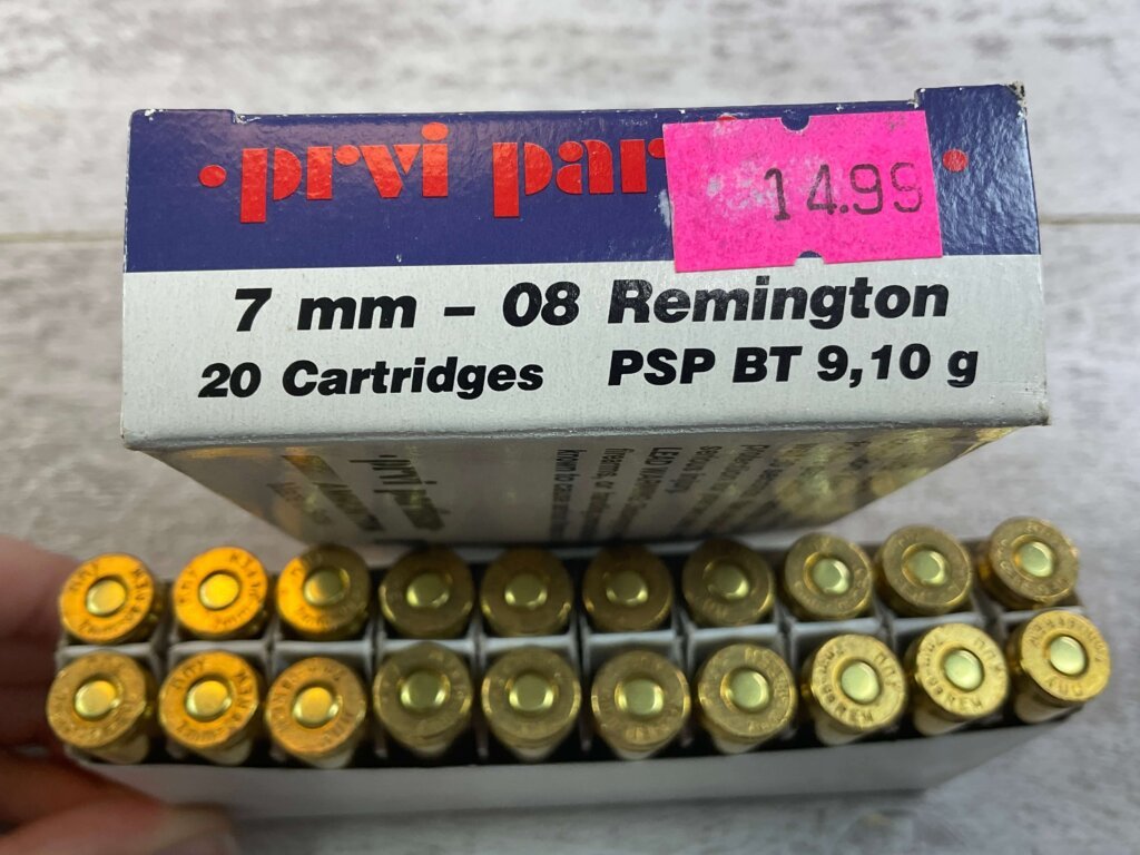 PRVI PARTIZAN 7MM-08 REMINGTON, 140 GR. PSP BT AMMO, FULL BOX, JAMES EARL JONES COLLECTION #5-11184-PF
