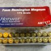 CENTURY ARMS HOTSHOT 7MM REMINGTON MAGNUM, 175 GR. AMMO, FULL BOX, JAMES EARL JONES COLLECTION #5-11185-PF