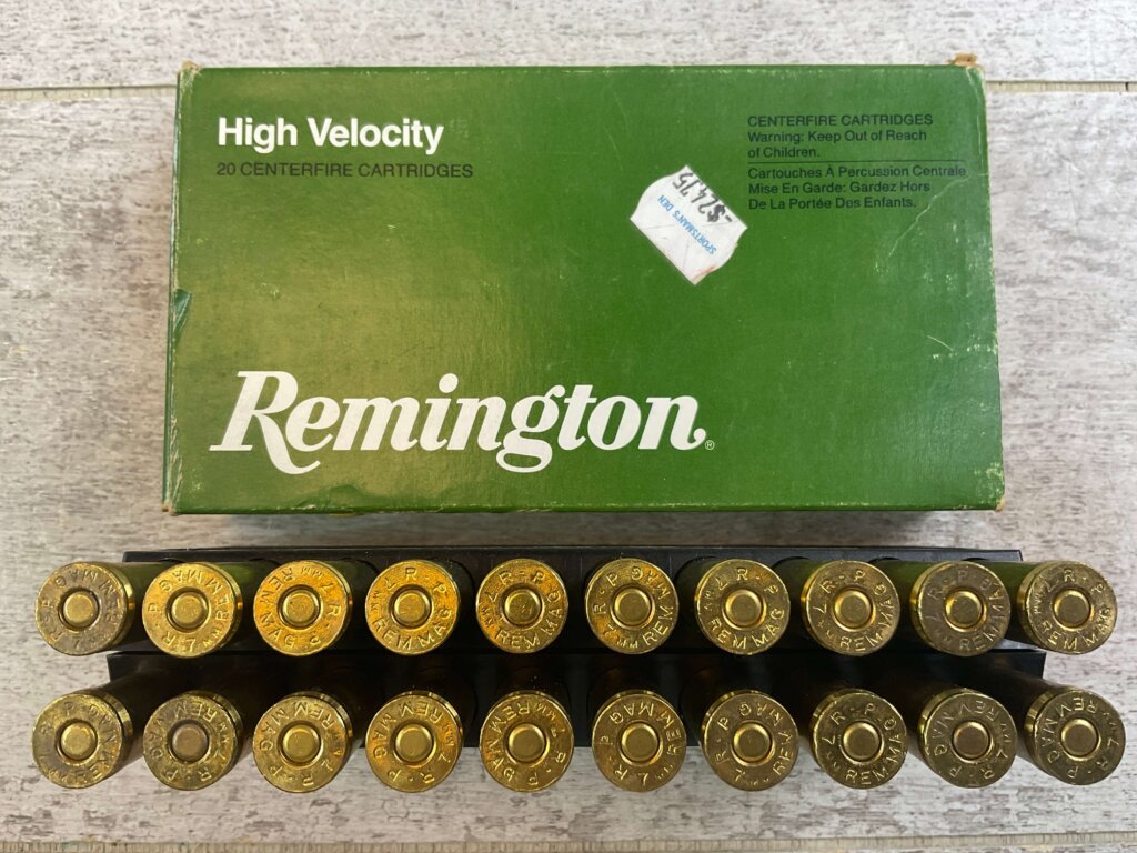 REMINGTON 7MM REMINGTON MAGNUM, 150 GR. CORE-LOKT PTD SP AMMO, FULL BOX, JAMES EARL JONES COLLECTION #5-11188-PF