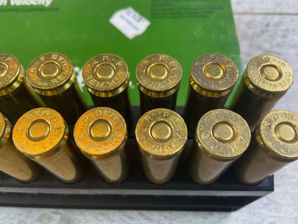 REMINGTON 7MM REMINGTON MAGNUM, 150 GR. CORE-LOKT PTD SP AMMO, FULL BOX, JAMES EARL JONES COLLECTION #5-11188-PF
