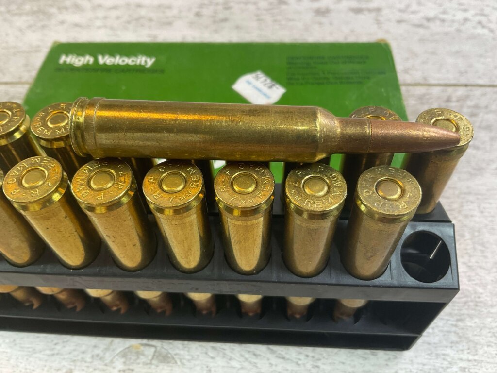 REMINGTON 7MM REMINGTON MAGNUM, 150 GR. CORE-LOKT PTD SP AMMO, FULL BOX, JAMES EARL JONES COLLECTION #5-11188-PF