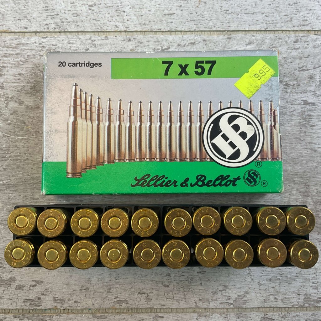 SELLIER & BELLOT 7X57MM, 173 GR. SP AMMO, FULL BOX, JAMES EARL JONES COLLECTION #5-11191-PF