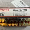 NORMA 7X57MM, 150 GR. SP SEMI POINTED AMMO, FULL BOX, JAMES EARL JONES COLLECTION #5-11192-PF