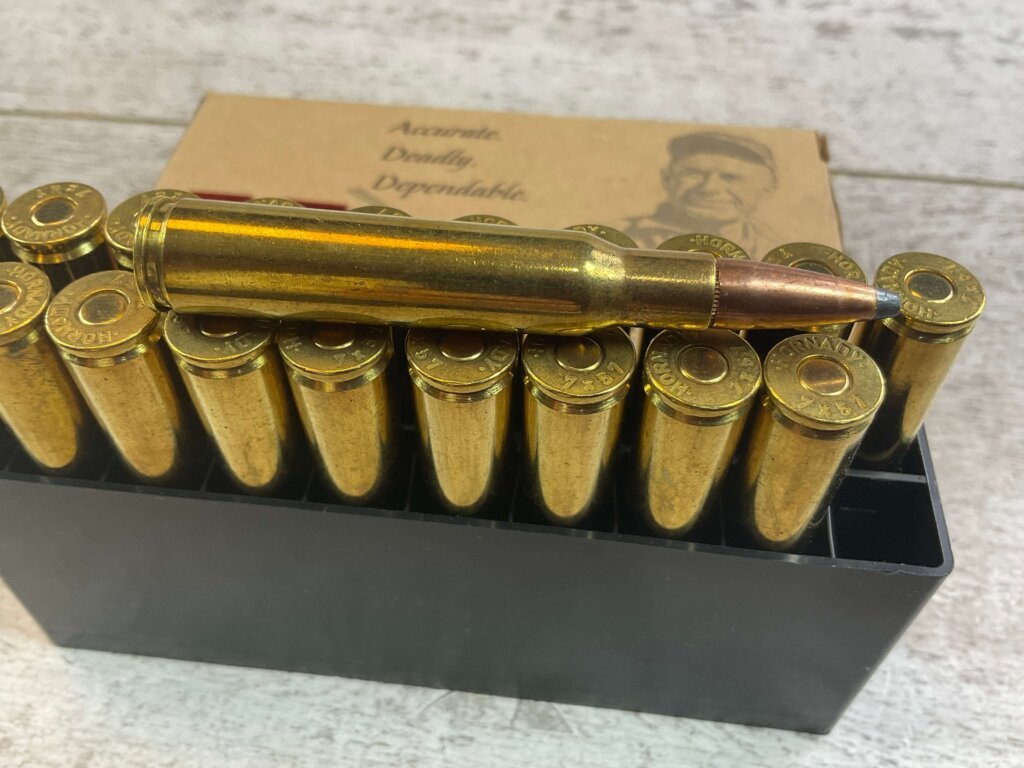 HORNADY CUSTOM 7X57MM, 139 GR. BTSP INTERLOCK AMMO, FULL BOX, JAMES EARL JONES COLLECTION #5-11193-PF
