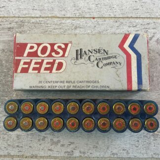 HANSEN CARTRIDGE CO. 7.62X39 RUSSIAN, HUNTING GRADE, 123 GR. POSI-FEED SP AMMO, FULL BOX, JAMES EARL JONES COLLECTION #5-11198-PF