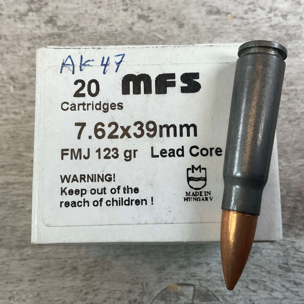 MFS 7.62X39MM, 123 GR. FMJ LEAD CORE, MADE IN HUNGARY AMMO, FULL BOX, JAMES EARL JONES COLLECTION #5-11201-PF