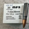 MFS 7.62X39MM, 123 GR. FMJ LEAD CORE, MADE IN HUNGARY AMMO, FULL BOX, JAMES EARL JONES COLLECTION #5-11201-PF