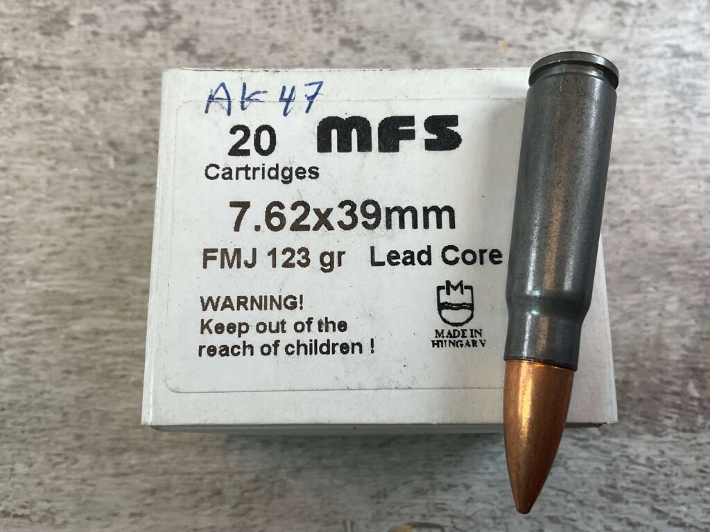 MFS 7.62X39MM, 123 GR. FMJ LEAD CORE, MADE IN HUNGARY AMMO, FULL BOX, JAMES EARL JONES COLLECTION #5-11201-PF