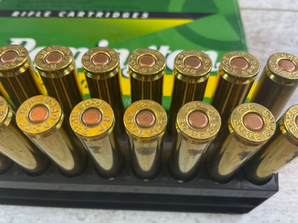 REMINGTON EXPRESS RIFLE 30-06 SPRINGFIELD, ACCELERATOR 55 GR. PSP AMMO, FULL BOX, JAMES EARL JONES COLLECTION #5-11205-PF