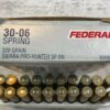 FEDERAL CLASSIC 30-06 SPRINGFIELD, 220 GR. SIERRA PRO-HUNTER SP RN AMMO, FULL BOX, JAMES EARL JONES COLLECTION #5-11206-PF