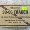 TALON 30-06 TRACER, U.S. UNFIRED MIL-SPEC. RECOVERED COMPONENTS AMMO, FULL BOX, JAMES EARL JONES COLLECTION #5-11207-PF