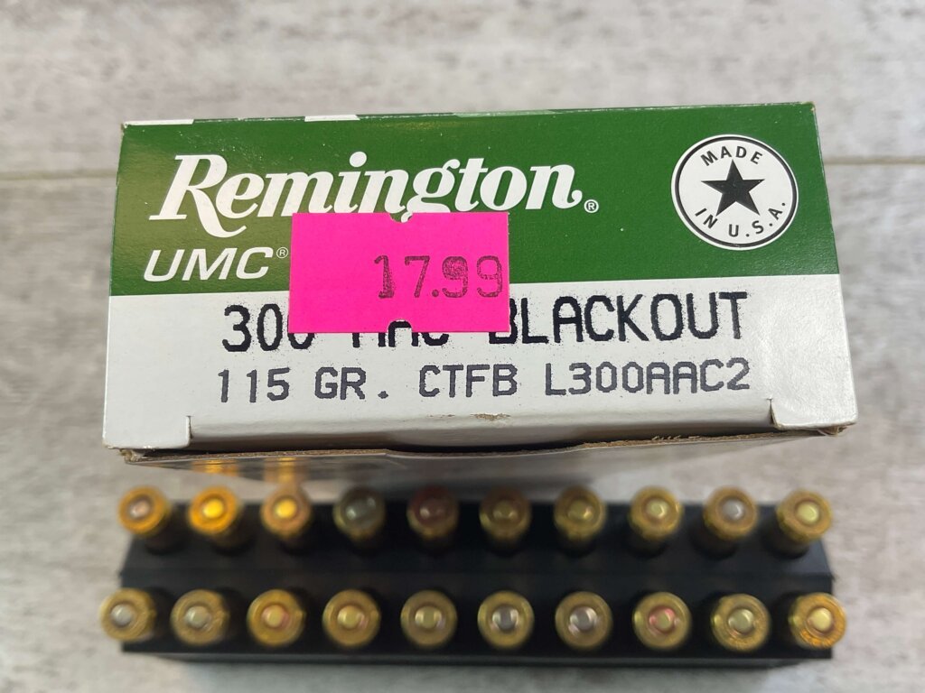 REMINGTON UMC 300 AAC BLACKOUT, 115 GR. CTFB AMMO, FULL BOX, JAMES EARL JONES COLLECTION #5-11209-PF