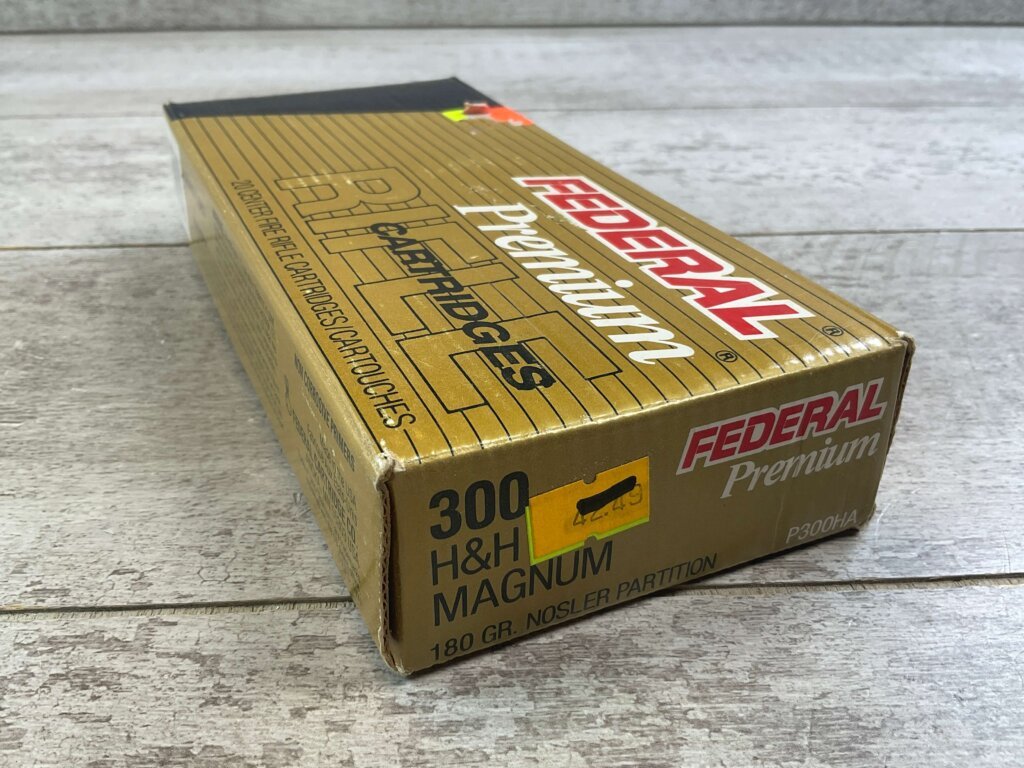 FEDERAL PREMIUM 300 H&H MAGNUM, 180 GR. NOSLER PARTITION AMMO, QTY 19, JAMES EARL JONES COLLECTION #5-11210-PF