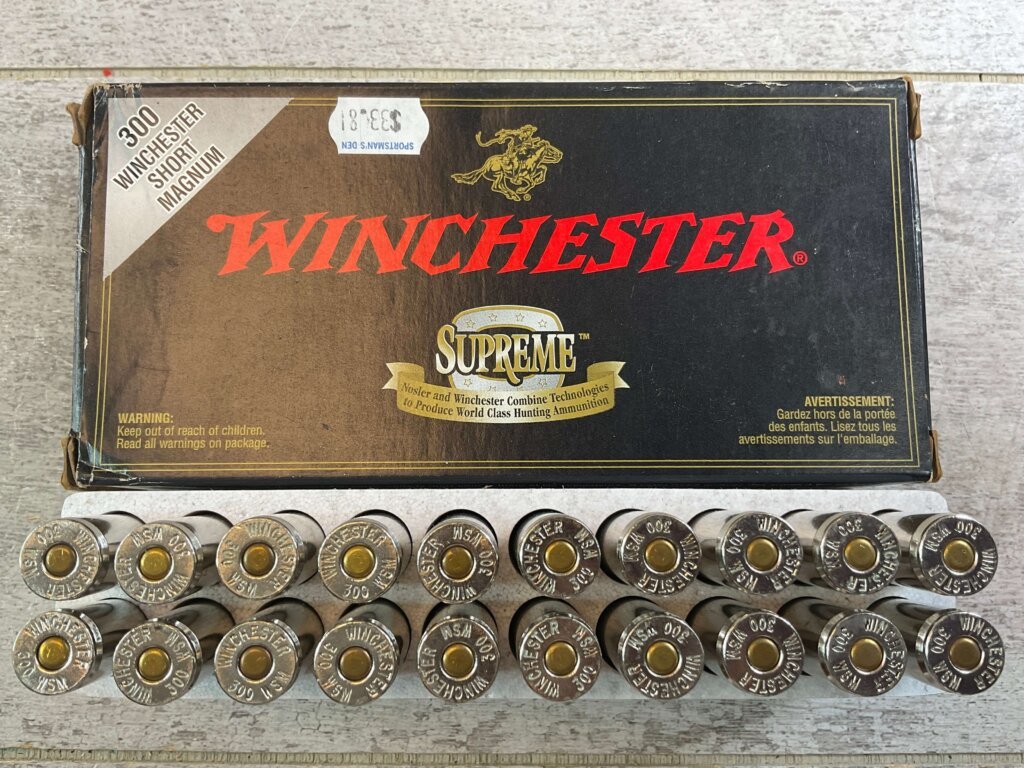 WINCHESTER SUPREME 300 WSM, 180 GR. BALLISTIC SILVERTIP AMMO, FULL BOX, JAMES EARL JONES COLLECTION #5-11211-PF