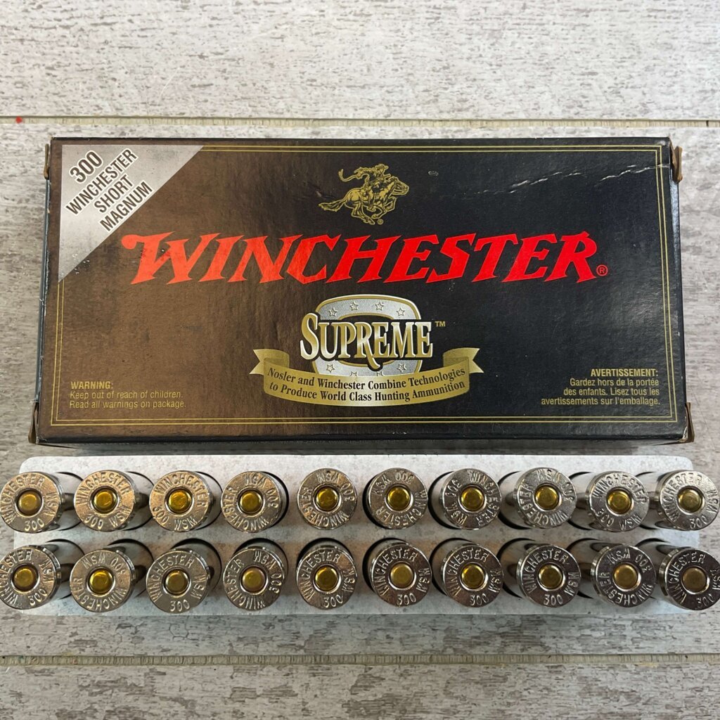 WINCHESTER SUPREME 300 WSM, 180 GR. ACCUBOND (BONDED) AMMO, FULL BOX, JAMES EARL JONES COLLECTION #5-11212-PF