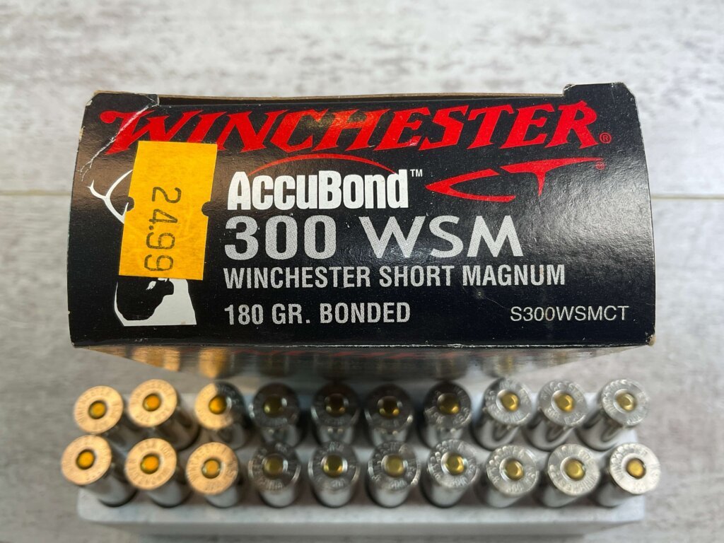 WINCHESTER SUPREME 300 WSM, 180 GR. ACCUBOND (BONDED) AMMO, FULL BOX, JAMES EARL JONES COLLECTION #5-11212-PF