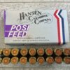HANSEN CARTRIDGE CO. .308 WINCHESTER (7.62X51), 180 GR. POSI-FEED SP AMMO, FULL BOX, JAMES EARL JONES COLLECTION #5-11214-PF