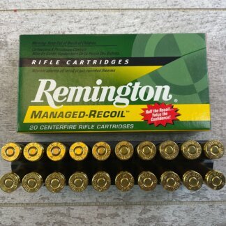 REMINGTON MANAGED-RECOIL 308 WINCHESTER, 125 GR. CORE-LOKT PSP AMMO, FULL BOX, JAMES EARL JONES COLLECTION #5-11215-PF