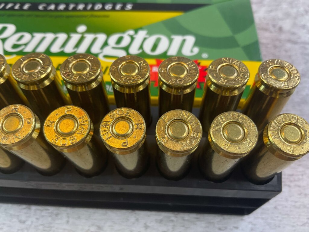 REMINGTON MANAGED-RECOIL 308 WINCHESTER, 125 GR. CORE-LOKT PSP AMMO, FULL BOX, JAMES EARL JONES COLLECTION #5-11215-PF
