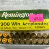 REMINGTON 308 WINCHESTER ACCELERATOR, 55 GR. PSP AMMO, FULL BOX, JAMES EARL JONES COLLECTION #5-11216-PF