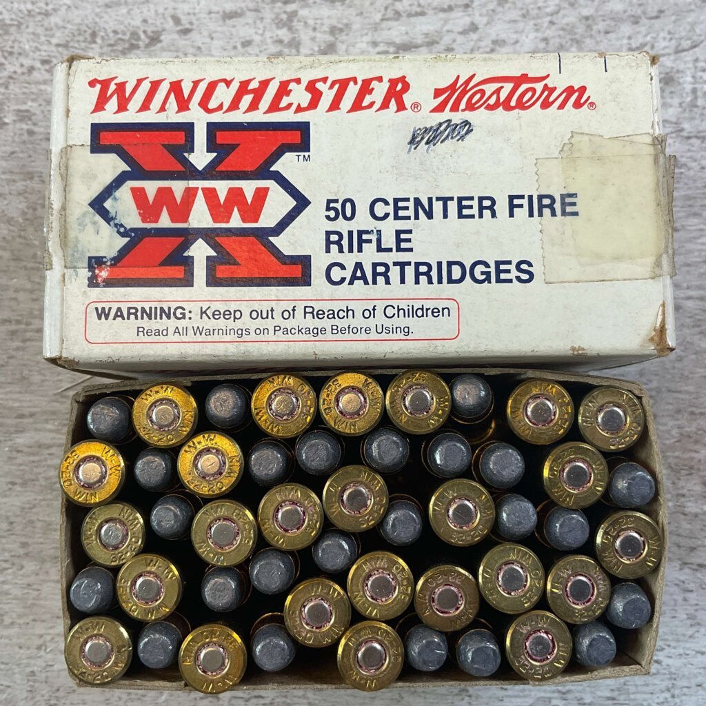 WINCHESTER WESTERN 32-20 WINCHESTER, 100 GR. SP AMMO, FULL BOX, JAMES EARL JONES COLLECTION #5-11217-PF