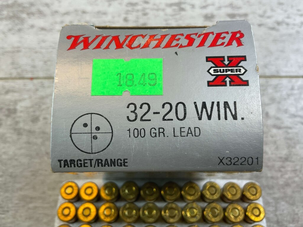 WINCHESTER SUPER-X 32-20 WINCHESTER, 100 GR. LEAD TARGET/RANGE AMMO, FULL BOX, JAMES EARL JONES COLLECTION #5-11218-PF