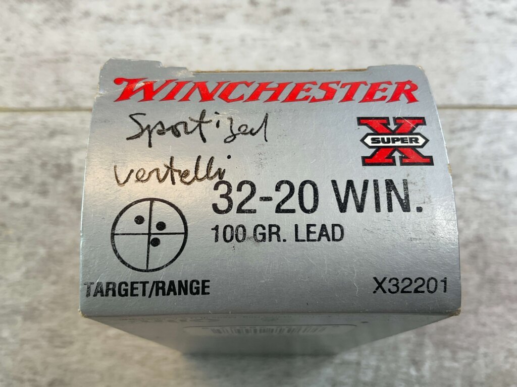 WINCHESTER SUPER-X 32-20 WINCHESTER, 100 GR. LEAD TARGET/RANGE AMMO, FULL BOX, JAMES EARL JONES COLLECTION #5-11218-PF