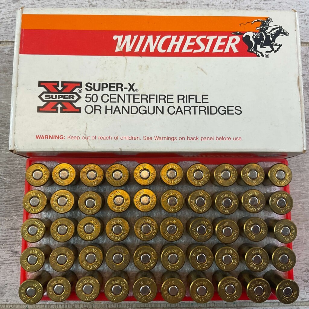 WINCHESTER SUPER-X 38-40 WINCHESTER, 180 GR. SP AMMO, FULL BOX, JAMES EARL JONES COLLECTION #5-11220-PF