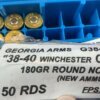 GEORGIA ARMS 38-40 WINCHESTER, COWBOY LOAD, 180 GR. RNFP AMMO, QTY 29, JAMES EARL JONES COLLECTION #5-11222-PF