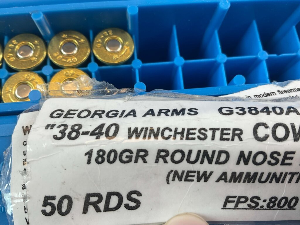 GEORGIA ARMS 38-40 WINCHESTER, COWBOY LOAD, 180 GR. RNFP AMMO, QTY 29, JAMES EARL JONES COLLECTION #5-11222-PF