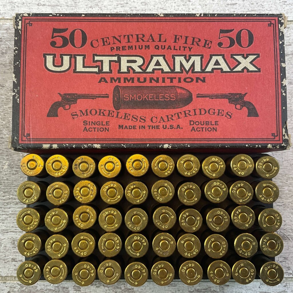 ULTRAMAX AMMUNITION SMOKELESS 44-40, 200 GR. RNFP AMMO, FULL BOX, JAMES EARL JONES COLLECTION #5-11226-PF