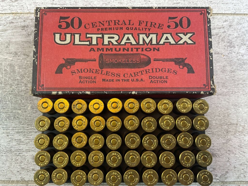 ULTRAMAX AMMUNITION SMOKELESS 44-40, 200 GR. RNFP AMMO, FULL BOX, JAMES EARL JONES COLLECTION #5-11226-PF