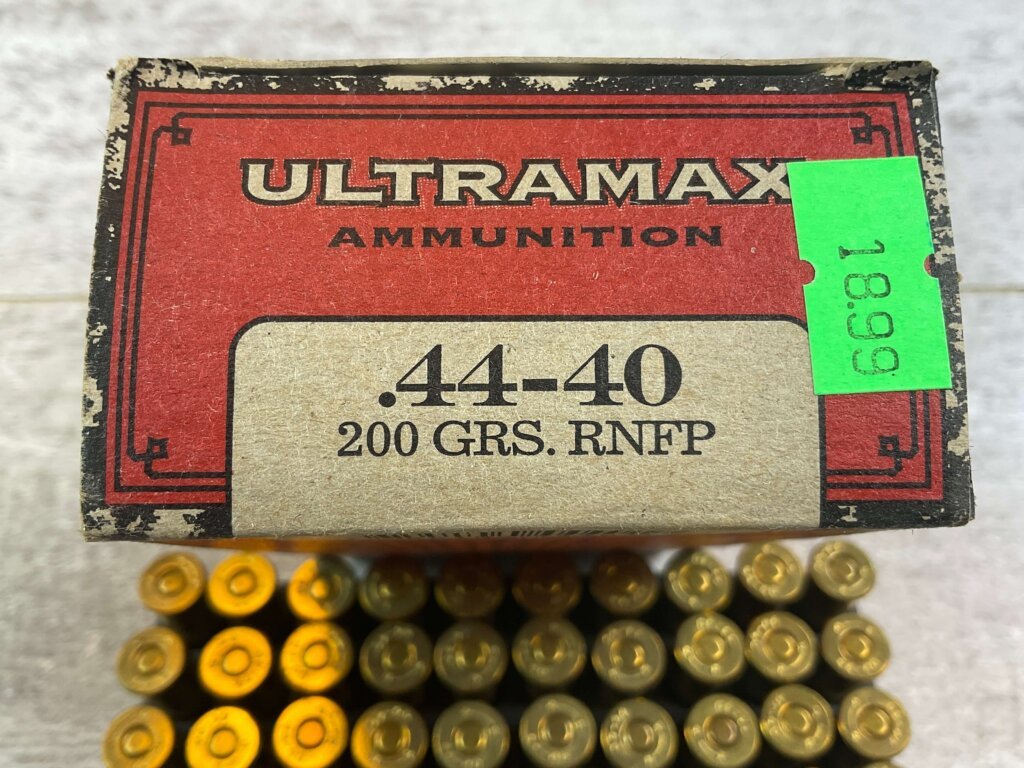 ULTRAMAX AMMUNITION SMOKELESS 44-40, 200 GR. RNFP AMMO, FULL BOX, JAMES EARL JONES COLLECTION #5-11226-PF