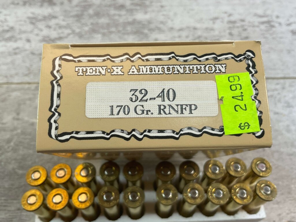 TEN-X AMMUNITION 32-40, 170 GR. RNFP AMMO, FULL BOX, JAMES EARL JONES COLLECTION #5-11228-PF
