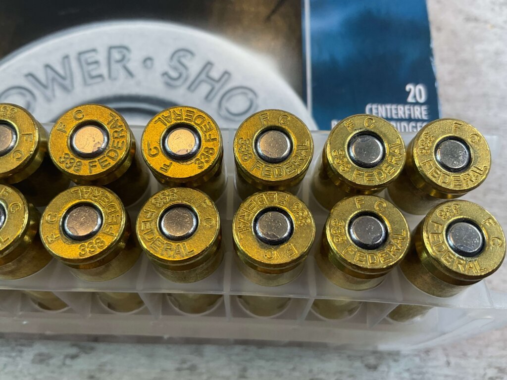 FEDERAL POWER-SHOK 338 FEDERAL, 200 GR. UNI-COR SP AMMO, FULL BOX, JAMES EARL JONES COLLECTION #5-11231-PF
