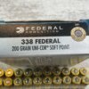 FEDERAL POWER-SHOK 338 FEDERAL, 200 GR. UNI-COR SP AMMO, FULL BOX, JAMES EARL JONES COLLECTION #5-11231-PF